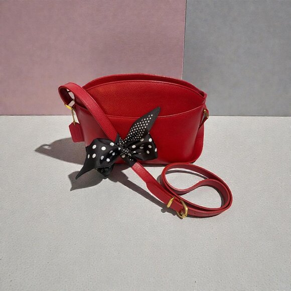 Coach Handbags - VTG Coach Madison Regis Bag 4405 Cherry Caviar Leather Crossbody 90s Italy + Tag